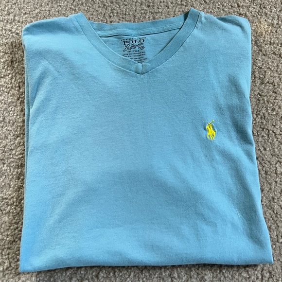 Polo Short Sleeve V-Neck T-Shirt - Picture 1 of 3